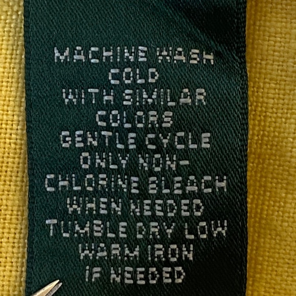 Lauren Ralph Lauren 100% Soft Linen High Rise Cargo Pants Yellow Size 8 - Picture 11 of 14